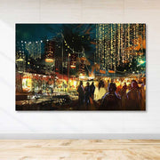 Tela Decorativa Multicolor 100x140 cm com Moldura de Madeira (3–4 cm), 100% Tela