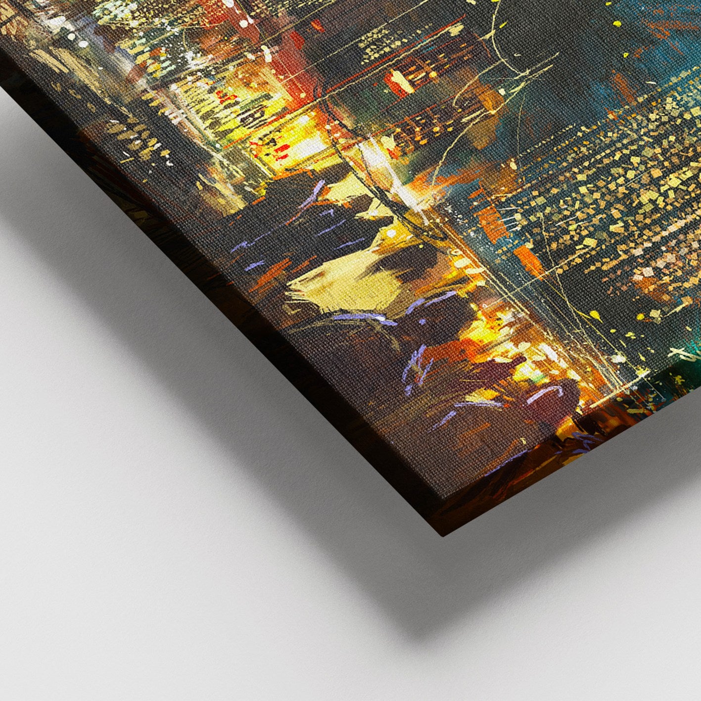 Tela Decorativa Multicolor 100x140 cm com Moldura de Madeira (3–4 cm), 100% Tela