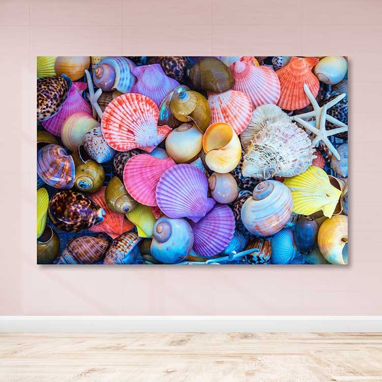 Quadro em Tela Decorativo Multicolor 100x140 cm com Moldura de Madeira (3–4 cm) – 100% Tela