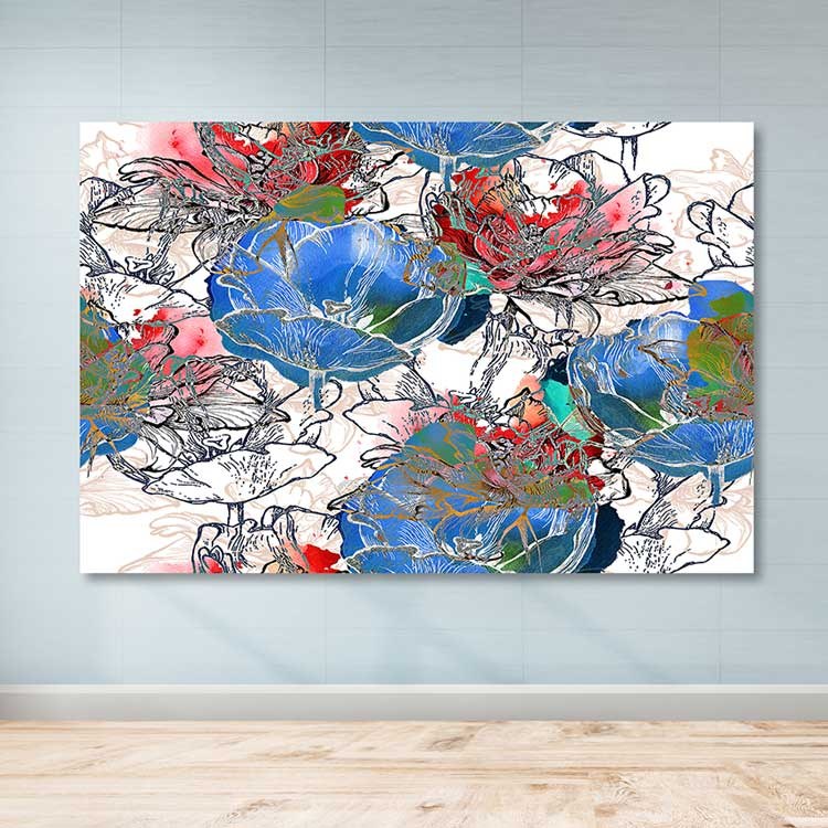 Quadro em Tela Decorativo Multicolor 100x140 cm – 100% Canvas com Moldura de Madeira (3-4 cm)