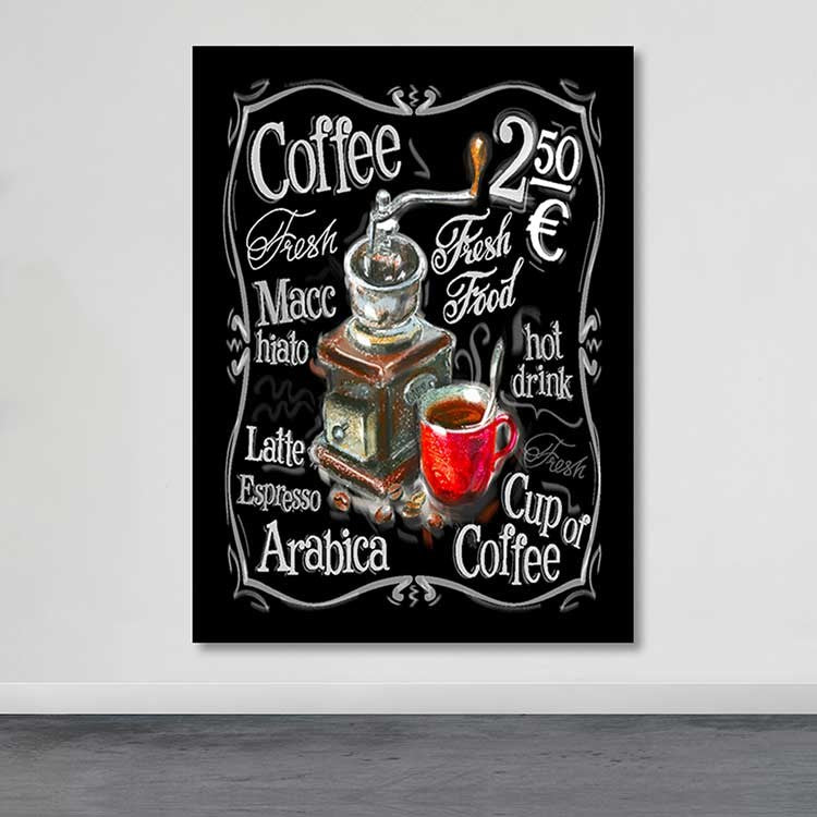 Quadro Decorativo em Tela 100% Canvas Multicolor, 100 x 140 cm, Moldura de Madeira 3–4 cm