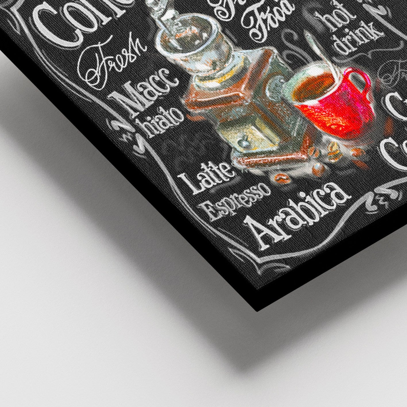 Quadro Decorativo em Tela 100% Canvas Multicolor, 100 x 140 cm, Moldura de Madeira 3–4 cm