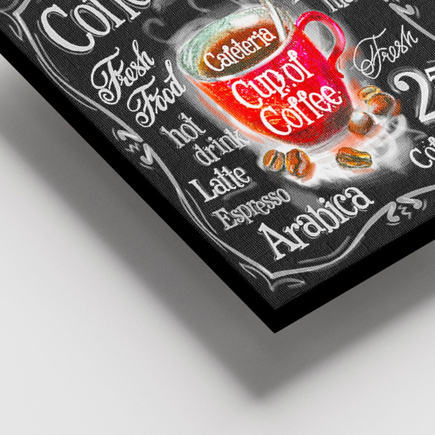 Quadro Decorativo em Tela 100% Canvas Multicolor, 100x140 cm, com Moldura de Madeira (3–4 cm)