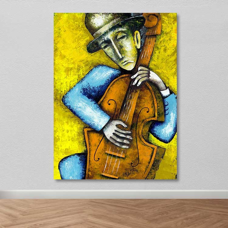 Tela Decorativa em Canvas Multicolor com Moldura de Madeira 100x140 cm