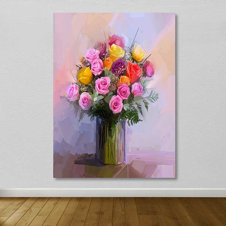 Quadro em Tela Multicolor 100x140 cm – 100% Canvas com Moldura em Madeira (3–4 cm)