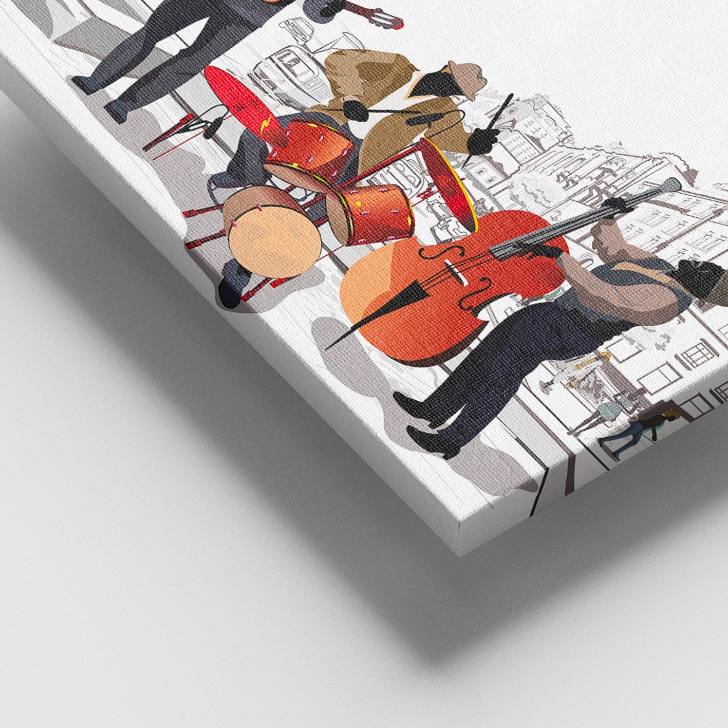 Quadro Decorativo em Tela 100% Canvas Multicolorido com Moldura de Madeira (3–4 cm) 100x140 cm