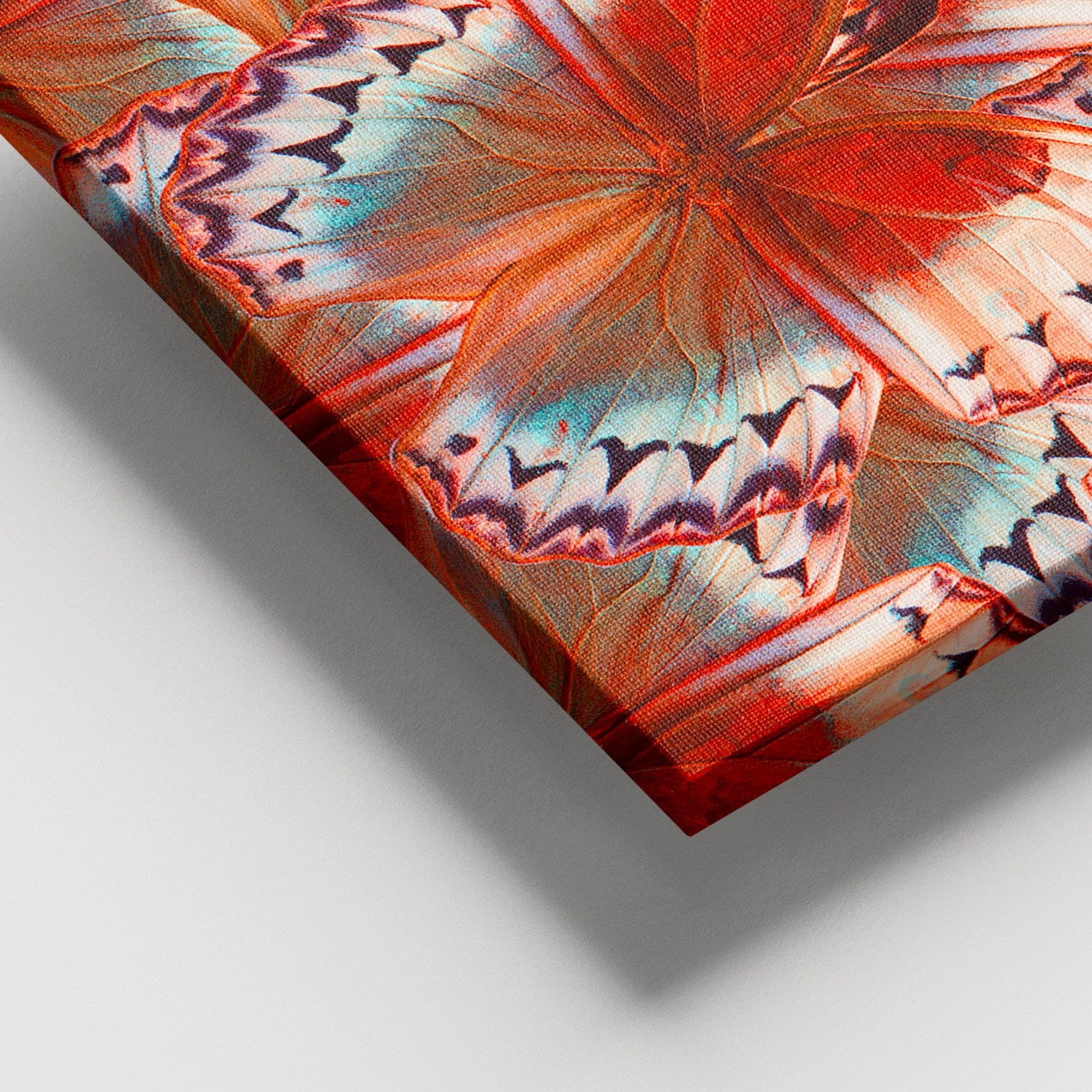 Tela Decorativa Multicolor 100x140 cm em Canvas 100% com Moldura de Madeira