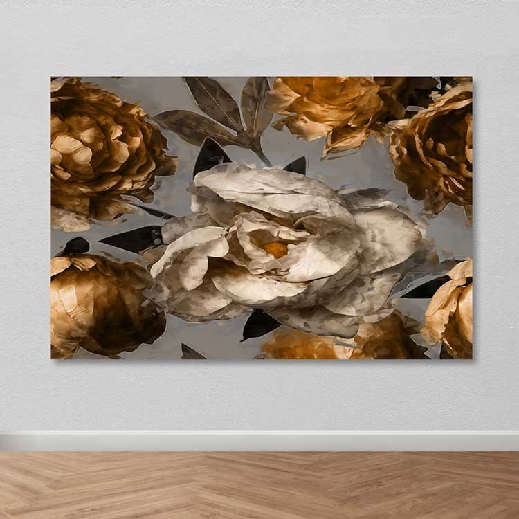 Quadro em Tela Decorativa Multicolor 100x140 cm - 100% Tela, Moldura de Madeira (3-4 cm)