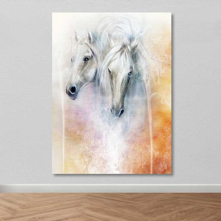 Quadro em Tela Decorativo Multicolor 100x140 cm, Moldura em Madeira (3-4 cm), 100% Canvas