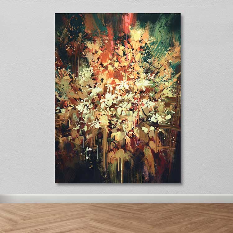 Quadro em Tela Decorativo Multicolor 100x140 cm – Canvas 100% com Moldura de Madeira (3-4 cm)