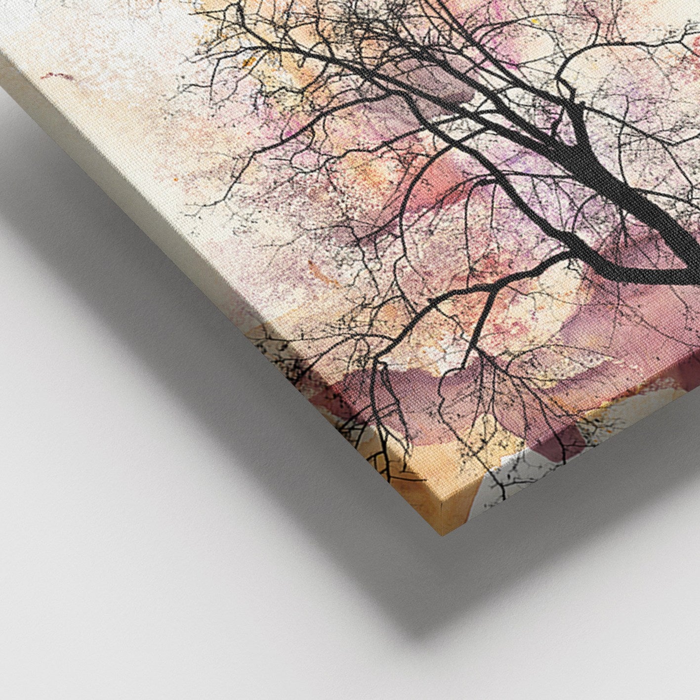 Quadro em Tela Decorativa Multicolor 100x140 cm com Moldura de Madeira