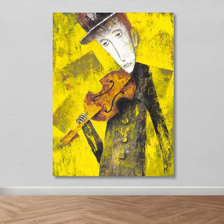 Tela Decorativa Multicolor em 100% Canvas com Moldura de Madeira (3–4 cm) – 100 x 140 cm