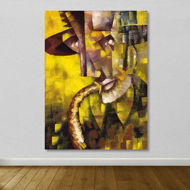 Quadro em Tela Canvas Multicolor com Moldura de Madeira (3–4 cm) – 100 x 140 cm