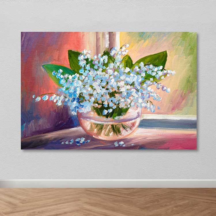 Quadro em Tela Canvas Multicolor 100x140 cm com Moldura de Madeira (3–4 cm)