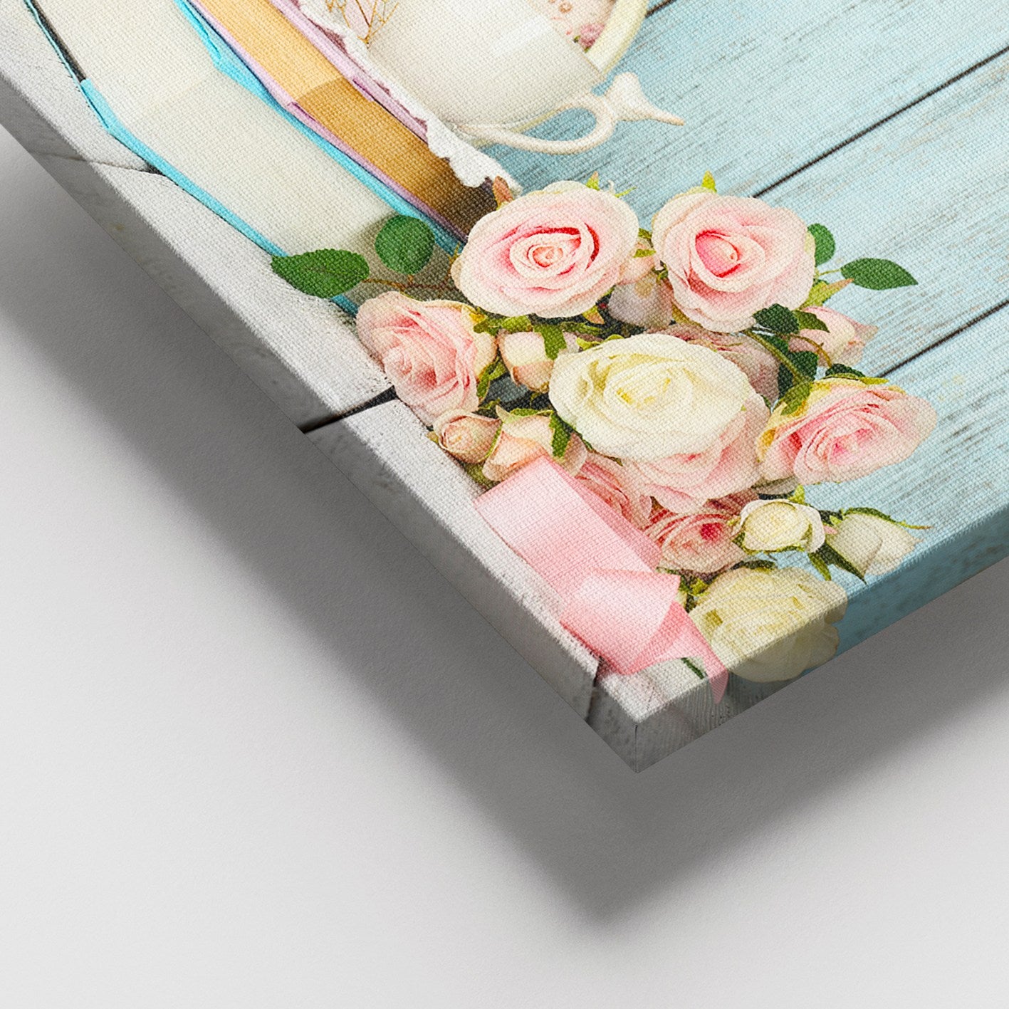 Quadro em Tela Decorativa Multicolor 100 x 140 cm com Moldura de Madeira (3–4 cm)