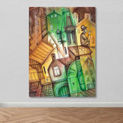 Quadro Decorativo em Tela 100% Canvas com Moldura de Madeira (3–4 cm) – Multicolor – 100 x 140 cm