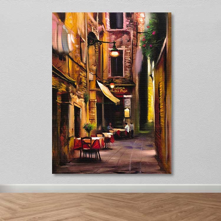 Quadro em Tela Decorativo Multicolor 100x140 cm — Tela 100% com Moldura de Madeira (3–4 cm)