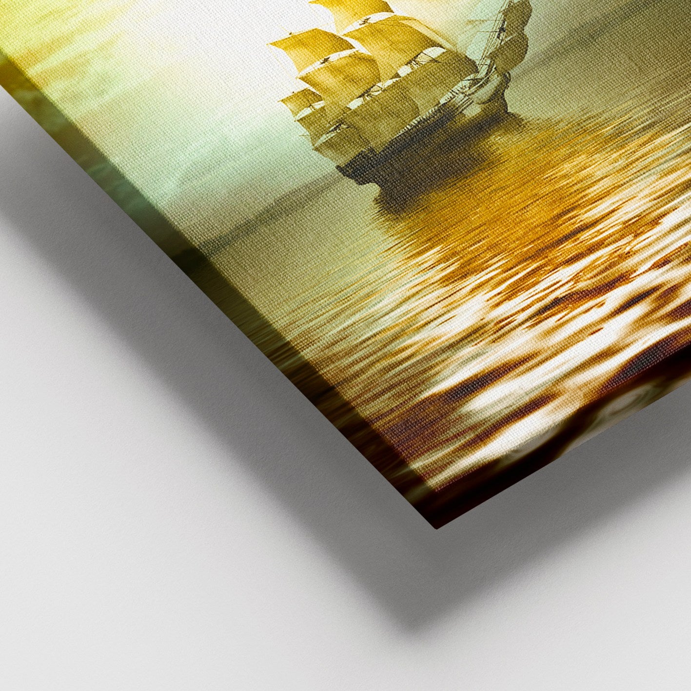 Quadro Decorativo em Tela Multicolor 100x140 cm com Moldura em Madeira (Espessura 3–4 cm)