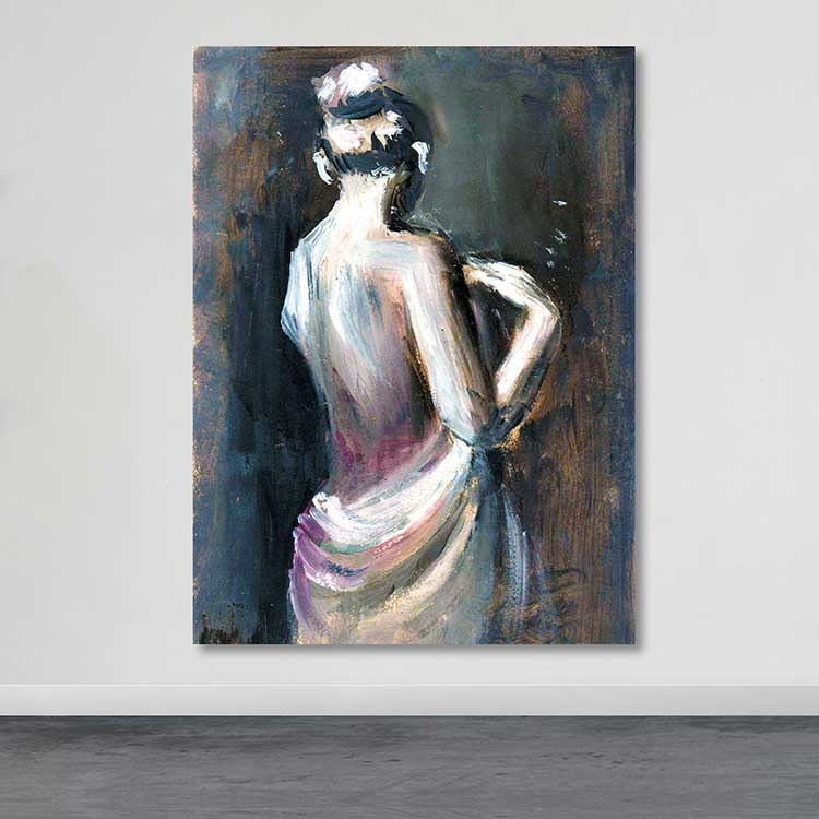 Quadro em Tela Decorativo Multicolor 100x140 cm com Moldura de Madeira (3–4 cm) – 100% Tela