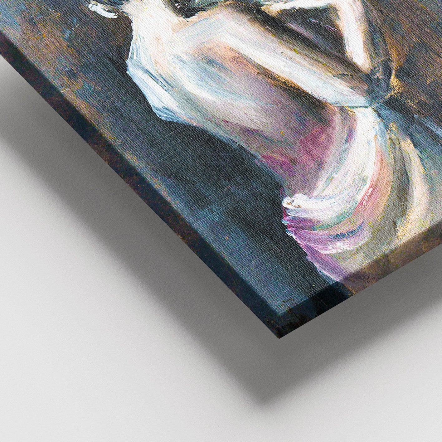 Quadro em Tela Decorativo Multicolor 100x140 cm com Moldura de Madeira (3–4 cm) – 100% Tela