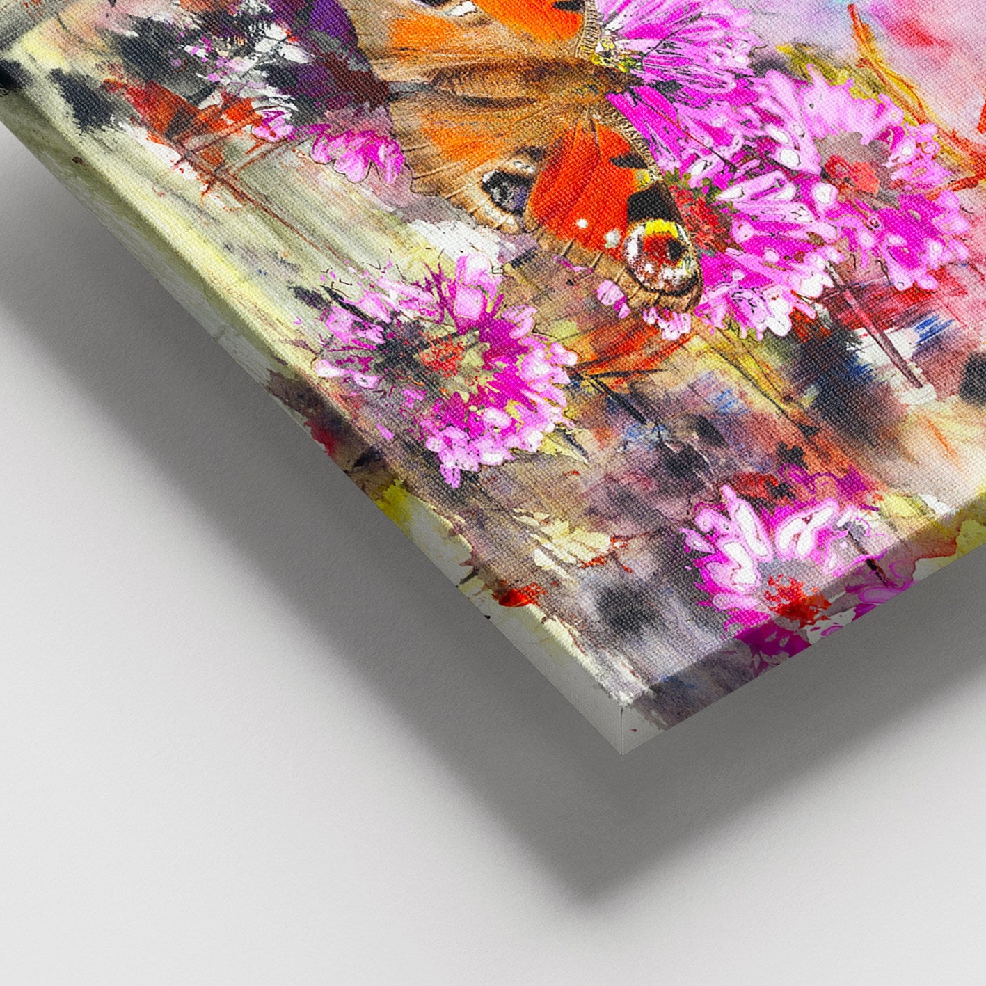 Quadro em Tela Decorativo Multicor com Moldura de Madeira (3–4 cm) – 100 x 140 cm