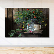 Tela Decorativa Multicolor 100x140 cm com Moldura de Madeira (3–4 cm)