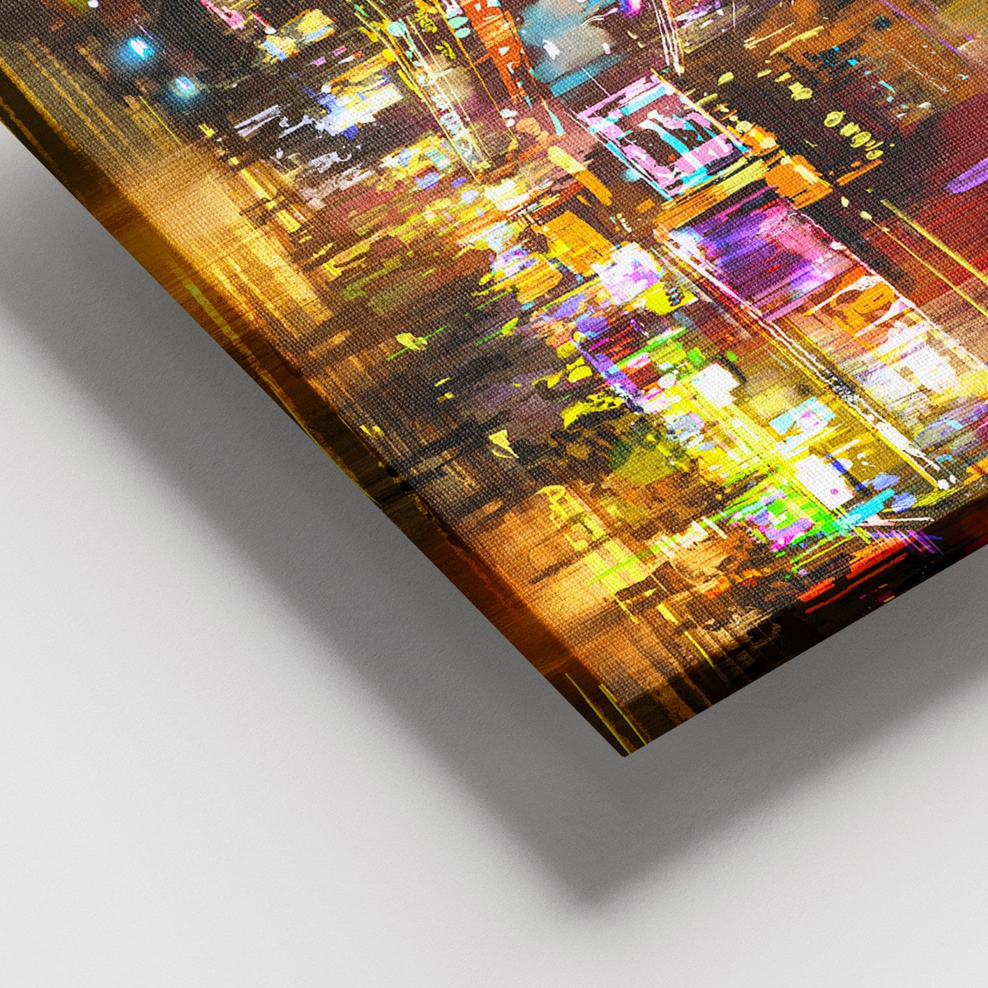 Quadro em Tela Decorativo Multicolor 100 x 140 cm com Moldura de Madeira (3–4 cm)