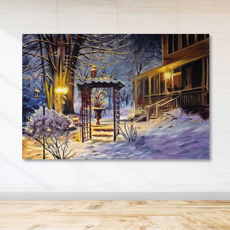 Tela Decorativa em Canvas Multicolor com Moldura de Madeira 100x140 cm