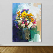 Quadro em Tela Decorativa Multicolor 100x140 cm com Moldura de Madeira (3–4 cm)