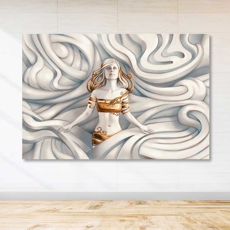 Quadro Decorativo em Tela 100% Canvas Multicolor com Moldura de Madeira 3–4 cm – 100 x 140 cm