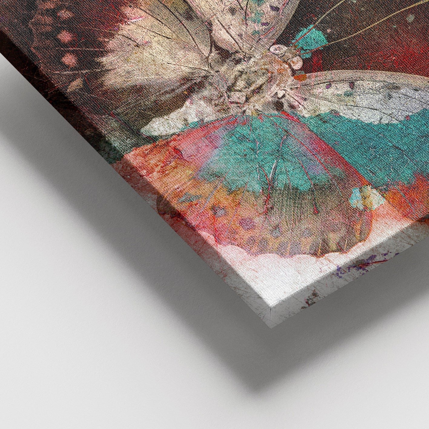 Tela Decorativa em Canvas Multicolor 100 x 140 cm com Moldura de Madeira (3–4 cm)