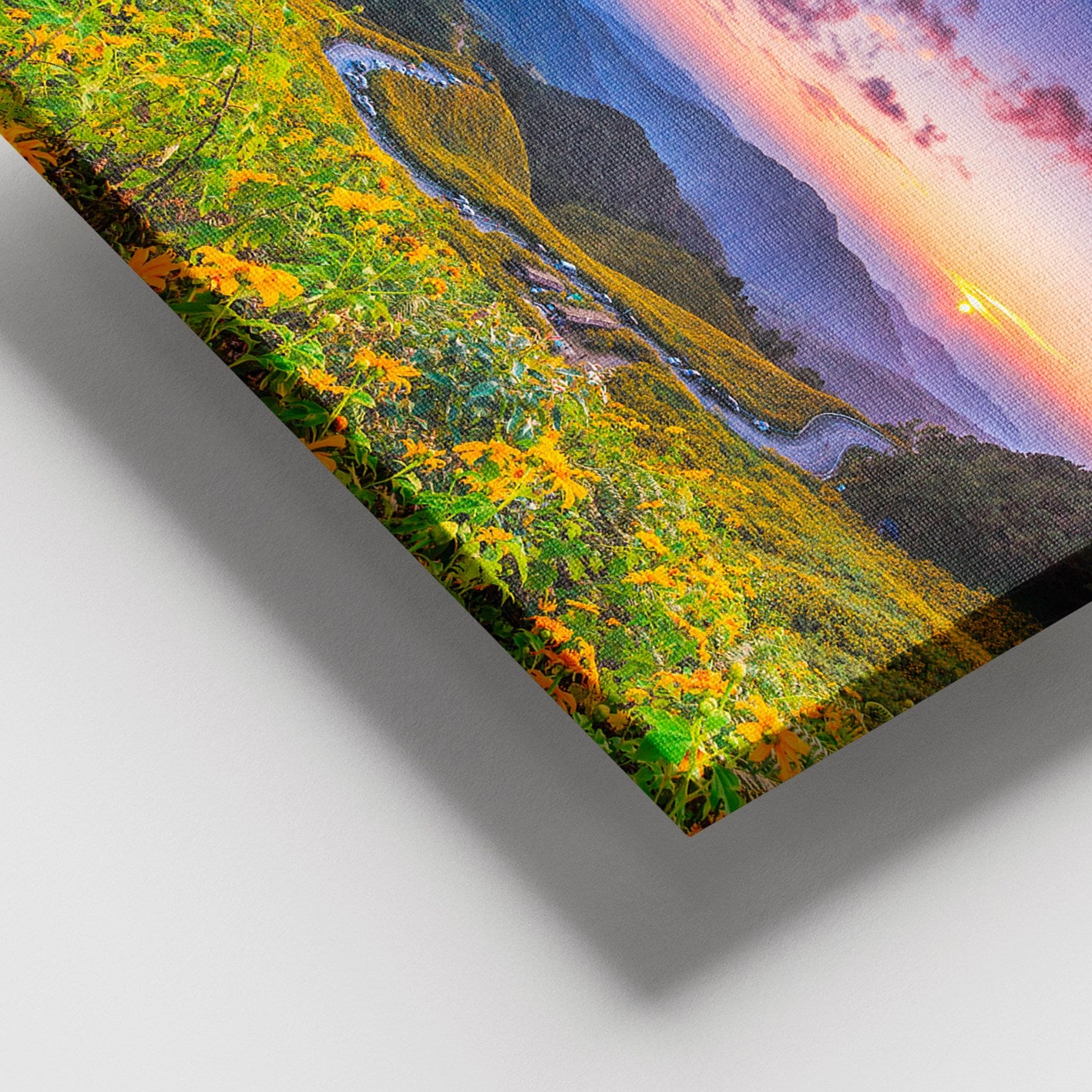 Tela Decorativa em Canvas Multicolor 100x140 cm com Moldura de Madeira (3–4 cm)