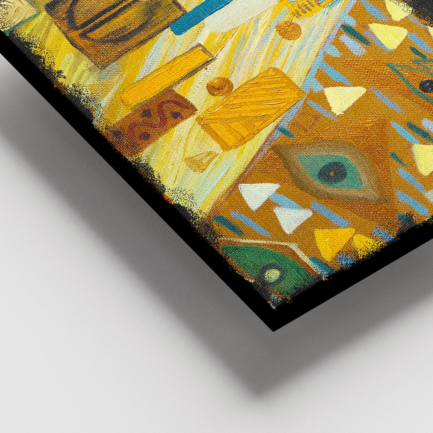 Quadro em Tela Decorativo Multicolor 100x140 cm com Moldura de Madeira (3–4 cm)