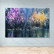 Quadro em Tela Decorativo Multicolor 100x140 cm com Moldura de Madeira (3–4 cm), 100% Canvas