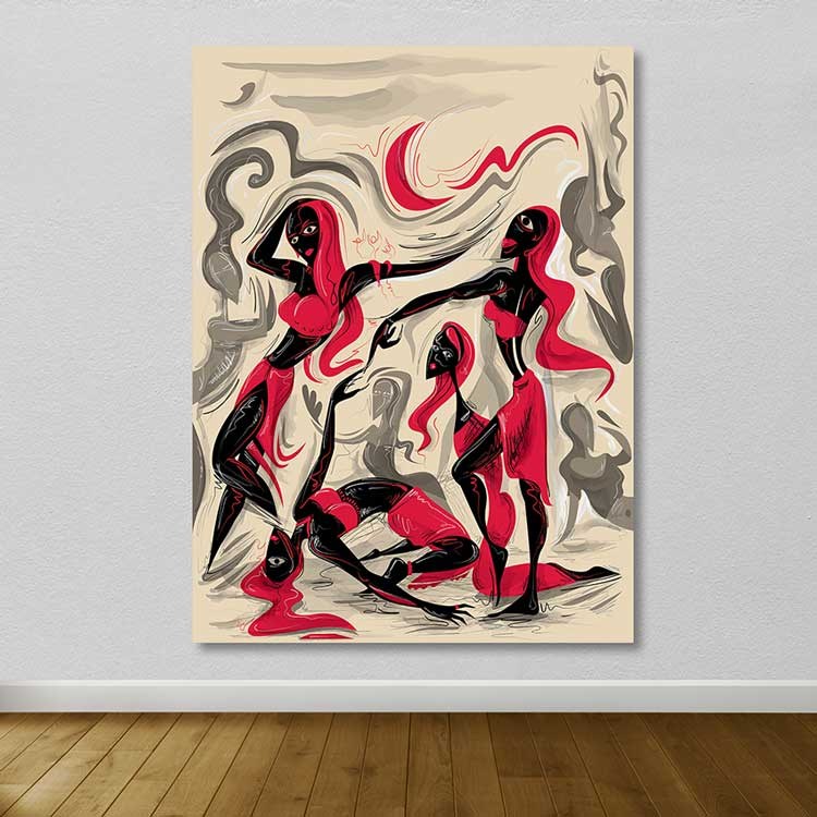 Tela Decorativa Multicolor 100% Canvas com Moldura de Madeira (3–4 cm) 100x140 cm – DEV03317100140 (205DNT2298)