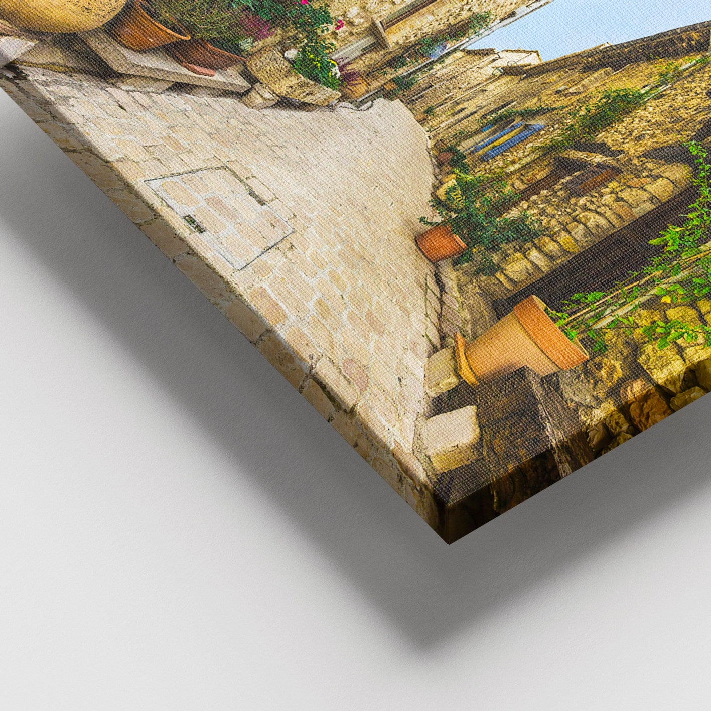 Quadro em Tela Decorativa Multicolor 100x140 cm com Moldura de Madeira (3–4 cm)