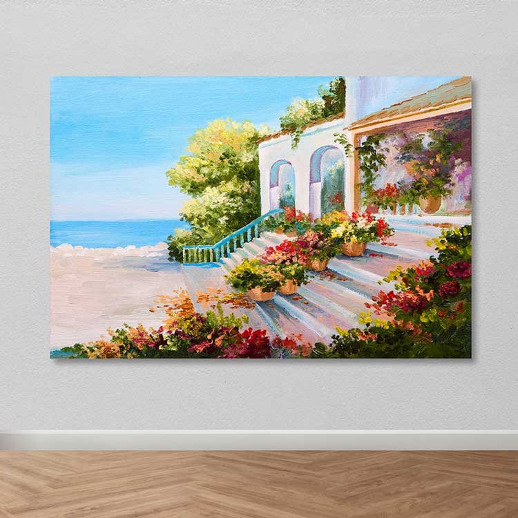Quadro Decorativo em Tela 100% Canvas com Moldura de Madeira (3–4 cm), 100x140 cm – Multicor