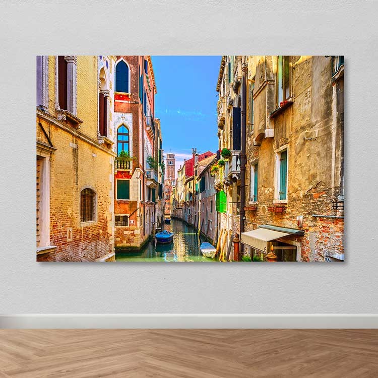 Tela Decorativa Multicolor 100x140 cm com Moldura de Madeira (3–4 cm) – 100% Canvas