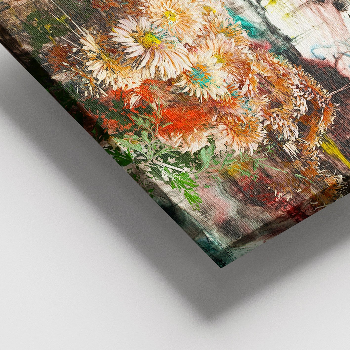 Quadro em Tela Canvas 100% Multicolor 100x140 cm com Moldura de Madeira (3–4 cm)