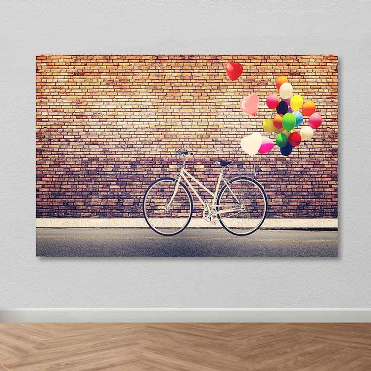 Tela Decorativa Multicolor em 100% Canvas com Moldura de Madeira (3–4 cm), 100 x 140 cm