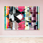 Pintura em Tela Decorativa Multicolor 100x140 cm com Moldura de Madeira (3–4 cm)