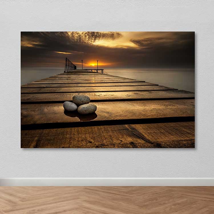 Quadro em Tela Decorativo Multicolor 100x140 cm, 100% Canvas, Moldura de Madeira 3–4 cm