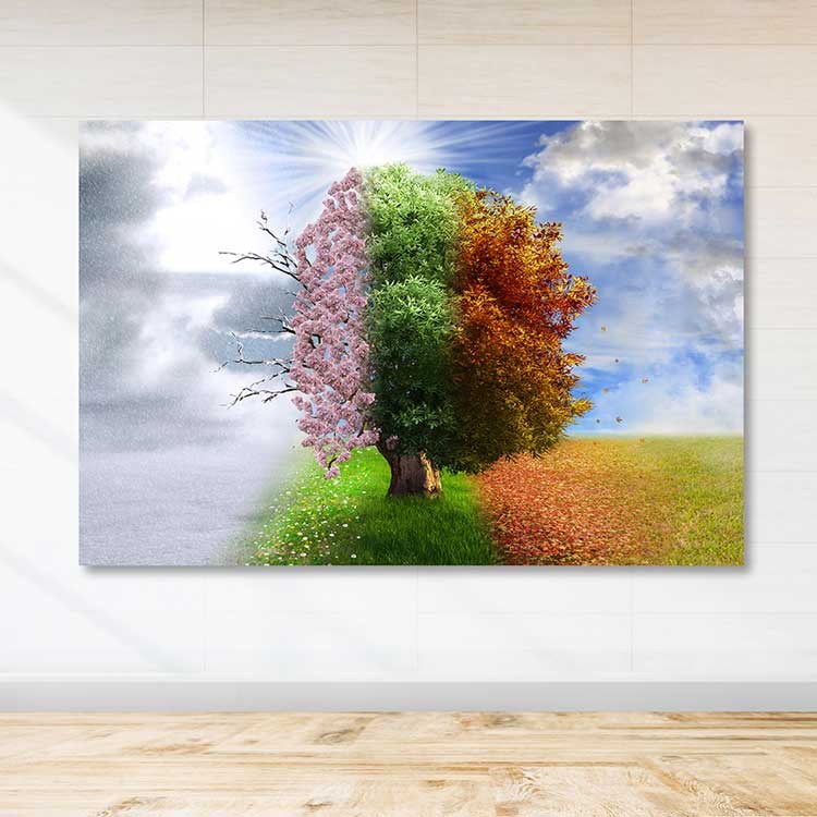 Quadro em Tela Decorativo Multicolor 100x140 cm – 100% Tela com Moldura de Madeira (3–4 cm)