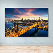 Tela Decorativa Multicolor 100x140 cm com Moldura de Madeira (3–4 cm) – 100% Canvas