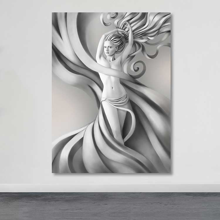 Tela Decorativa Multicolor 100% Canvas com Moldura de Madeira (3-4 cm) – 100 x 140 cm