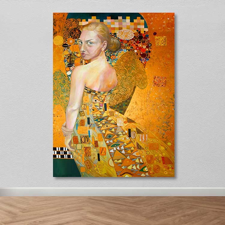 Tela Decorativa Multicolor 100x140 cm — 100% Tela com Moldura de Madeira (3–4 cm)