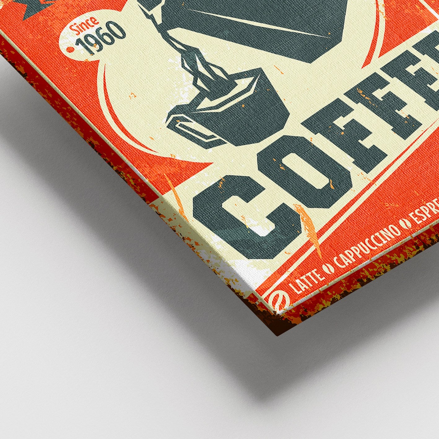 Tela Decorativa Multicolor 100x140 cm com Moldura de Madeira (3–4 cm) – 100% Tela