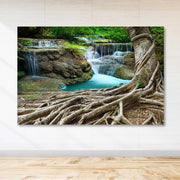 Quadro em Tela Decorativo Multicolor 100 x 140 cm com Moldura de Madeira (3–4 cm) – 100% Tela