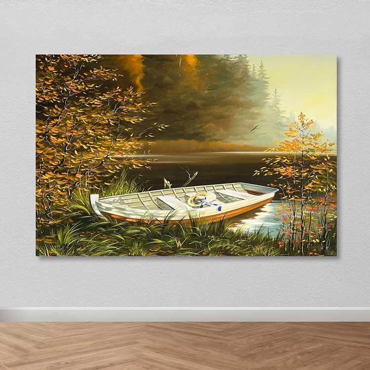 Quadro Decorativo em Tela Multicolor 100x140 cm com Moldura de Madeira (3–4 cm) – 100% Tela