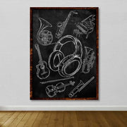 Tela Decorativa Multicolor em Canvas 100% 100 x 140 cm com Moldura de Madeira (3–4 cm)